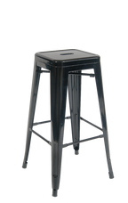 Indoor Backless Steel Barstool in black finish | Seats and Stools