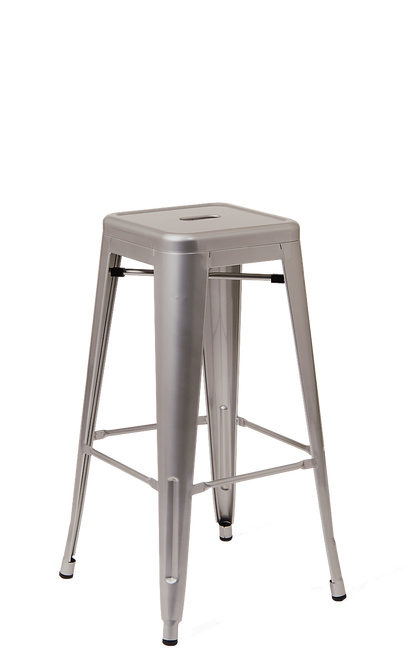 Indoor Backless Steel Barstool in grey finish | Seats and Stools