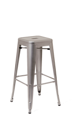 Indoor Backless Steel Barstool in grey finish | Seats and Stools