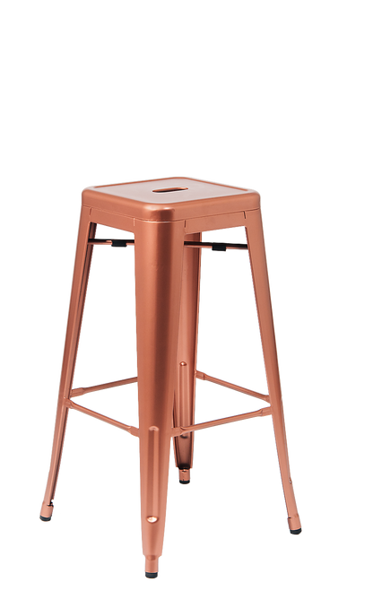 Indoor Backless Steel Barstool in copper | Seats and Stools
