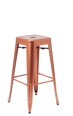 Indoor Backless Steel Barstool in copper | Seats and Stools