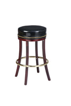 Backless Wooden Bar Stool with nail head trim. 