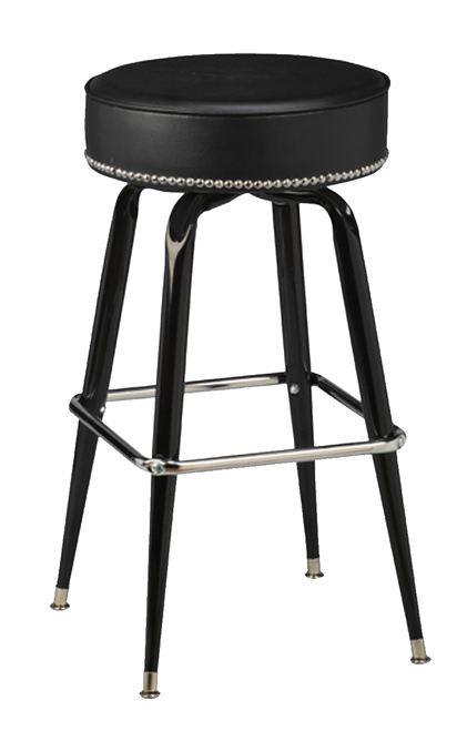 Square Bar Stool Base with Head-on-Head Nail Trim