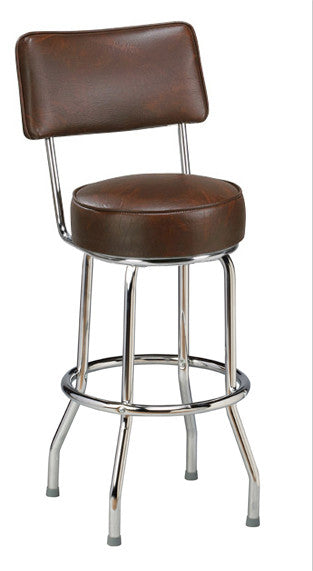 Retro Single Ring Bar Stool with Back 1