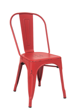 Indoor Steel Chair in antique red finish | Seats and Stools 