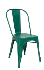 Indoor Steel Chair in antique green finish | Seats and Stools 