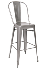 Indoor Steel Bar Stool in light grey finish | Seats and Stools 