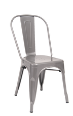 Indoor Steel Chair in light grey finish | Seats and Stools 