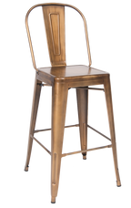 Indoor Steel Bar Stool in gold finish | Seats and Stools