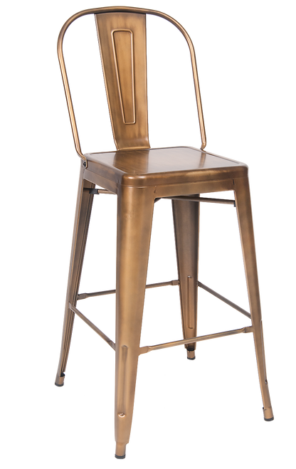 Indoor Steel Bar Stool in gold finish | Seats and Stools