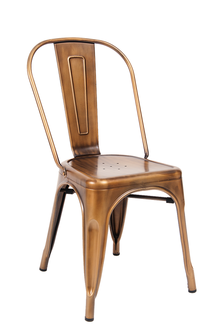 Indoor Steel Chair in gold finish | Seats and Stools
