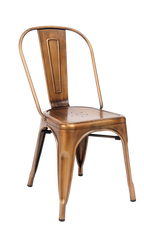 Indoor Steel Chair in gold finish | Seats and Stools