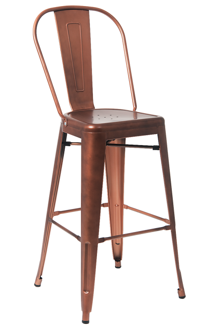 Indoor Steel Bar Stool in rose copper finish | Seats and Stools 