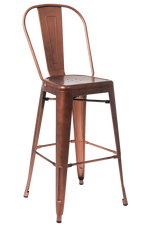 Indoor Steel Bar Stool in rose copper finish | Seats and Stools 