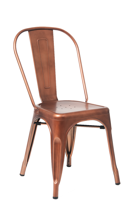 Indoor Steel Chair in rose copper finish | Seats and Stools 
