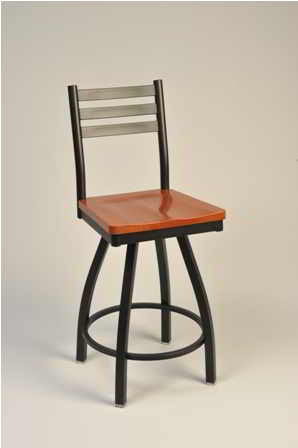 3 Ladder Round Frame Bar Stool - 24" swivel motion frame | Seats and Stools 
