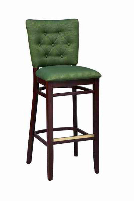 Miles Dining Bar Stool with nail head trim (front view)