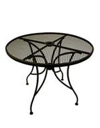 Black Mesh Top Table with Umbrella Hole