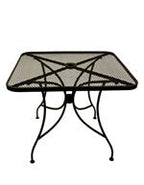 Black Mesh Top Table with Umbrella Hole