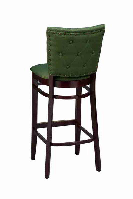 Miles Dining Bar Stool with nail head trim (back view)