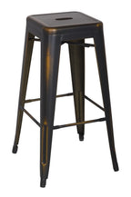 Galvanized Backless Metal Bar Stool (Set of Four)