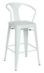 Our French Inspired Industrial Chic Bar Stool in White. 
