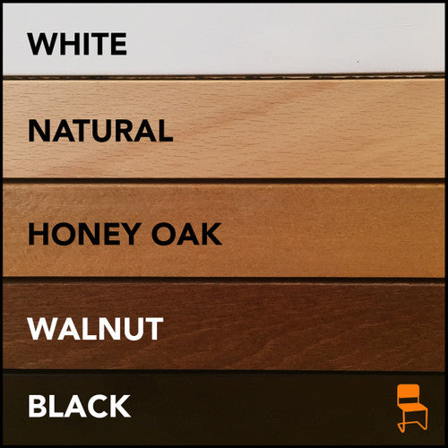 Marcel Breuer Wood selections. White, Natural, Honey Oak, Walnut and Black