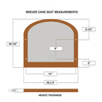 Breuer Chair Seat Measurements for Breuer Cane Seat replacement and Breuer Wood Insert seat replacements