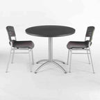 Iceberg CafeWorks Bistro Table and Chair Set in graphite granite. 