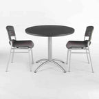 Iceberg CafeWorks Cafe Chair (Set of Two), pictured with Iceberg CafeWorks Round Table. 