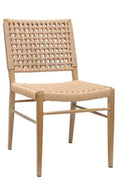 Modern Beige Aluminum Outdoor Side Chair  