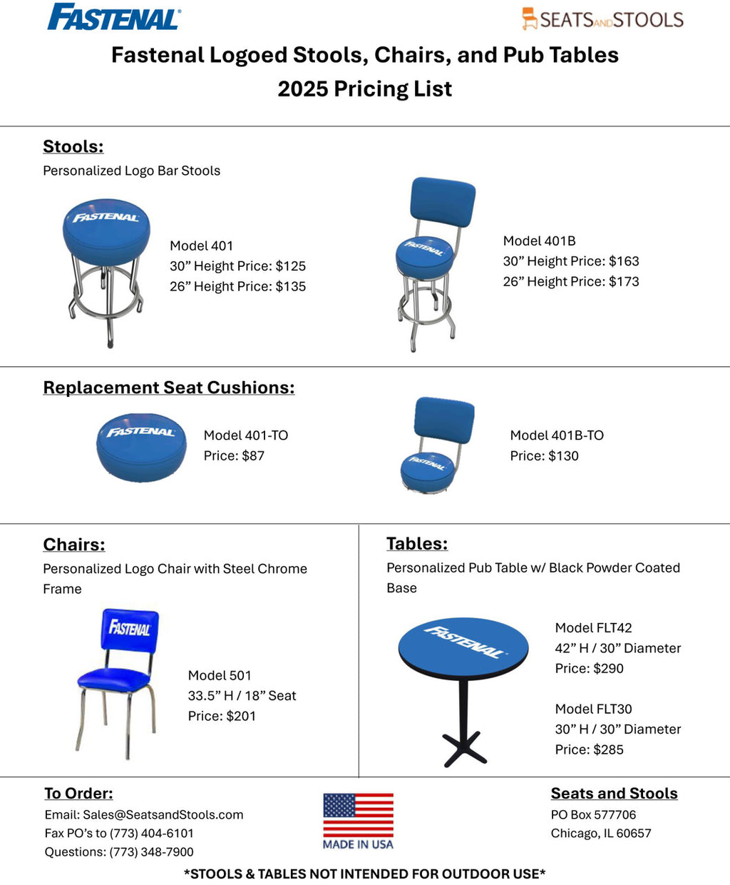 Elevate your space with our Fastenal custom-branded stools and tables—designed to blend style, durability, and your unique brand identity. Perfect for events, retail spaces, trade shows and corporate settings, each piece is built to make a lasting impression.