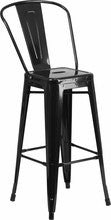 French-Inspired Industrial Galvanized Bar Stool in black | Seats and Stools