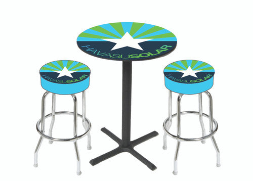 Logo Bar Stool and Table Set
