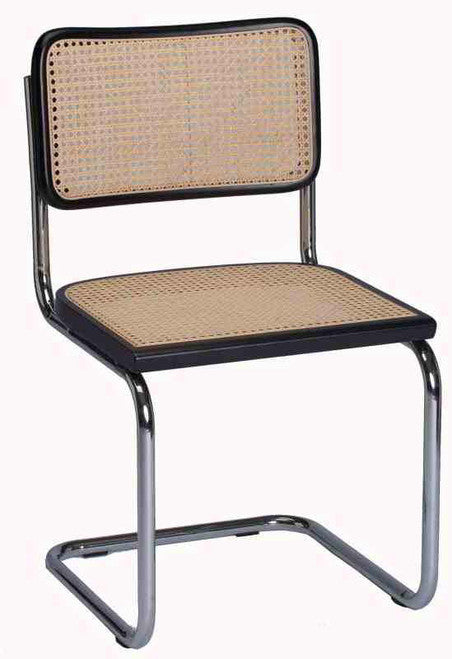Marcel Breuer Black side chair with Chrome  frame