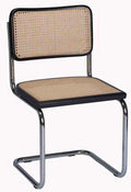 Marcel Breuer Black side chair with Chrome  frame