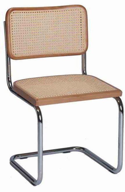 Marcel Breuer Honey Oak Chrome side chair