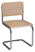 Marcel Breuer Natural side chair with Chrome frame
