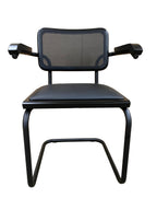 Breuer Novo Nero is Seats and Stools newest Breuer arm chair. We have added the modern mesh back along with a sleek updated matte black frame to transform this classic to new heights.