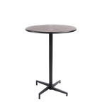 30" round indoor/outdoor bar height metal folding table in black finish.

Perfect for your home, restaurant, or bar seating area.