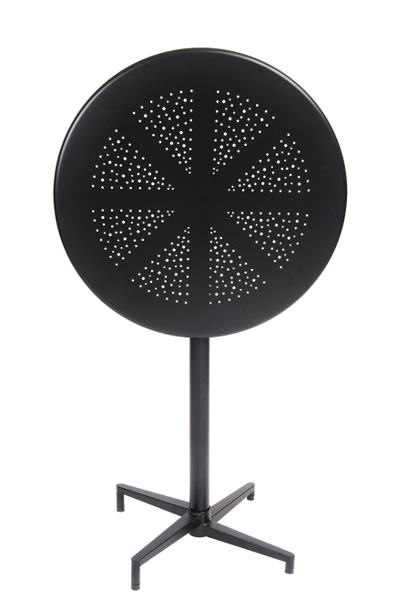 Round Bar Height Indoor/Outdoor Table (Black)