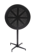 Round Bar Height Indoor/Outdoor Table (Black)