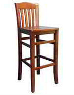 Vertical Slat Schoolhouse Chair in walnut finish