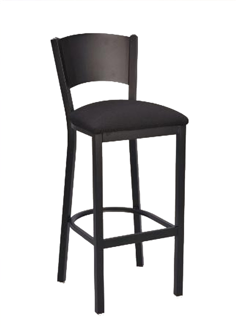 Solid Metal Back Bar Stool