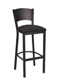 Solid Metal Back Bar Stool