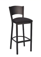Solid Metal Back Bar Stool