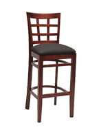Window Pane Wood Bar Stool