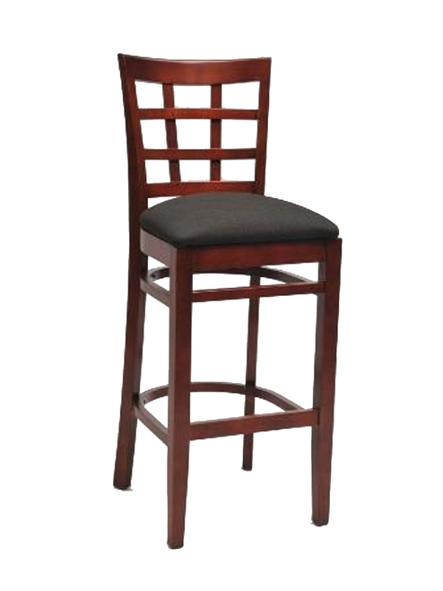 Window Pane Wood Bar Stool