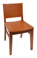 Our Paulina Chair for restaurant or home use lets you customize your look with a variety of wood finishes, frame sizes, and vinyl colors. 