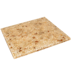 Square indoor resin table top with stone filling for commercial use. 